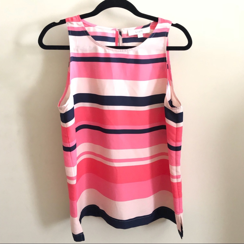 LOFT Stripe Sleeveless Shirt